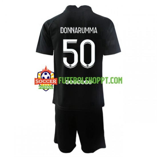 Camisola Júnior Paris Saint-Germain PSG Gianluigi Donnarumma 50 Guarda-redes Alternativa Equipamento 2021-2022 Manga Curta
