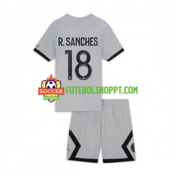 Camisola Júnior Paris Saint-Germain R.Sanches 18 Alternativa Equipamento 2022-2023 Manga Curta