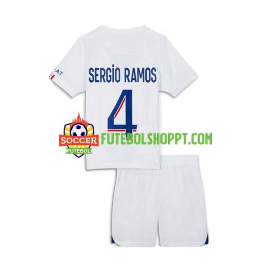 Camisola Júnior Paris Saint-Germain Sergio Ramos 4 Terceiro Equipamento 2022-2023 Manga Curta