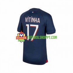 Camisola Homem Paris Saint-Germain Vitinha 17 Principais Equipamento 2023-2024 Manga Curta