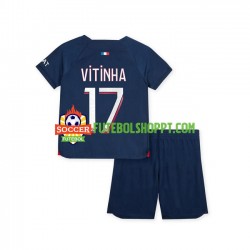 Camisola Júnior Paris Saint-Germain Vitinha 17 Principais Equipamento 2023-2024 Manga Curta