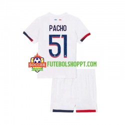 Camisola Júnior Paris Saint-Germain Willian Pacho 51 Alternativa Equipamento 2024-2025 Manga Curta