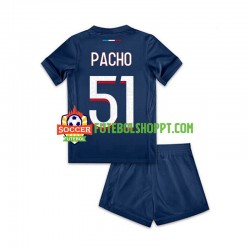 Camisola Júnior Paris Saint-Germain Willian Pacho 51 Principais Equipamento 2024-2025 Manga Curta