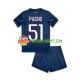 Camisola Júnior Paris Saint-Germain Willian Pacho 51 Principais Equipamento 2024-2025 Manga Curta