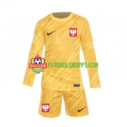 Camisola Júnior Polónia Guarda-redes Principais Equipamento Euro 2024 Manga Comprida