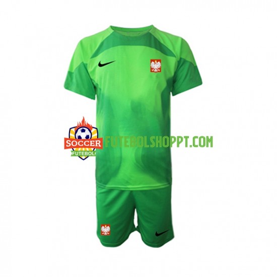 Camisola Júnior Polónia Guarda-redes Principais Equipamento Mundial 2022 Manga Curta