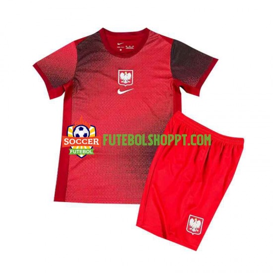 Camisola Júnior Polónia Alternativa Equipamento Euro 2024 Manga Curta