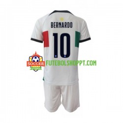 Camisola Júnior Portugal Bernardo 10 Alternativa Equipamento Mundial 2022 Manga Curta Camisola Júnior Portugal Bernardo 10 Alternativa Equipamento Mundial 2022 Manga Curta