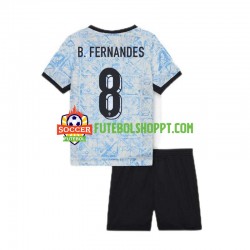 Camisola Júnior Portugal Bruno Fernandes 8 Alternativa Equipamento Euro 2024 Manga Curta