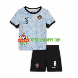 Camisola Júnior Portugal Bruno Fernandes 8 Alternativa Equipamento Euro 2024 Manga Curta