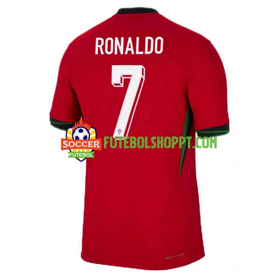 Camisola Homem Portugal Cristiano Ronaldo 7 Principais Equipamento Euro 2024 Manga Curta