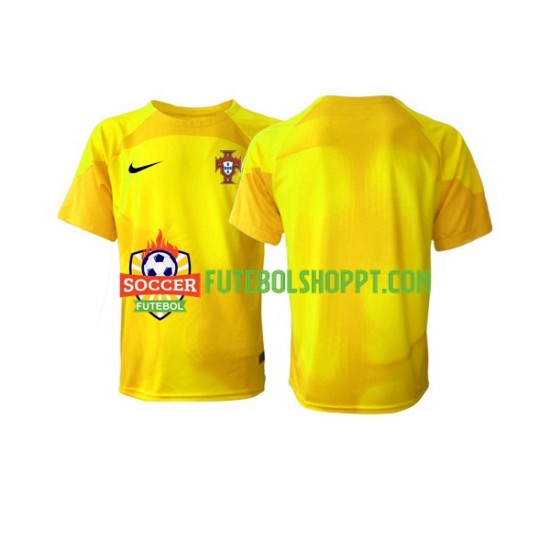 Camisola Homem Portugal Guarda-redes Principais Equipamento Copa do Mundo 2022 Manga Curta