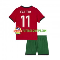 Camisola Júnior Portugal Joao Felix 11 Principais Equipamento Euro 2024 Manga Curta