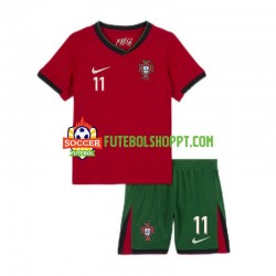 Camisola Júnior Portugal Joao Felix 11 Principais Equipamento Euro 2024 Manga Curta
