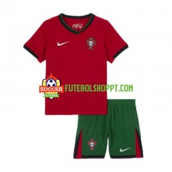 Camisola Júnior Portugal Principais Equipamento Euro 2024 Manga Curta