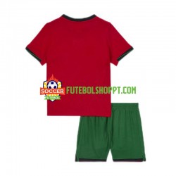 Camisola Júnior Portugal Principais Equipamento Euro 2024 Manga Curta