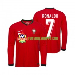 Camisola Homem Portugal Ronaldo 7 Principais Equipamento Euro 2024 Manga Comprida