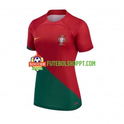 Camisola Mulher Portugal Principais Equipamento Mundial 2022 Manga Curta