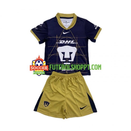 Camisola Júnior Pumas UNAM Alternativa Equipamento 2024-2025 Manga Curta