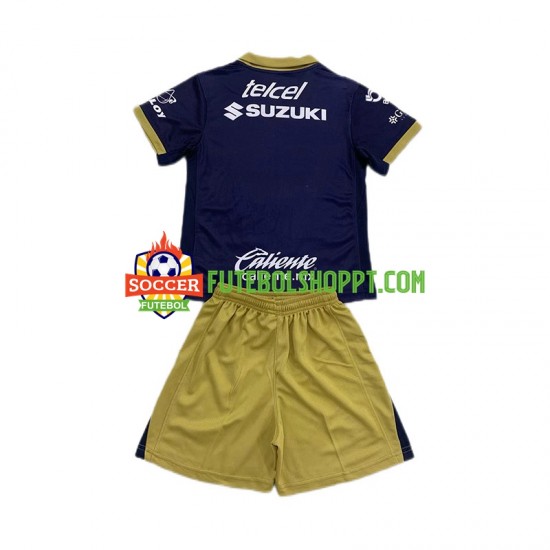 Camisola Júnior Pumas UNAM Alternativa Equipamento 2024-2025 Manga Curta
