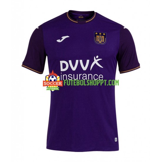 Camisola Homem RSC Anderlecht Principais Equipamento 2021-2022 Manga Curta