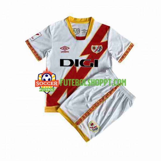 Camisola Júnior Rayo Vallecano Principais Equipamento 2023-2024 Manga Curta
