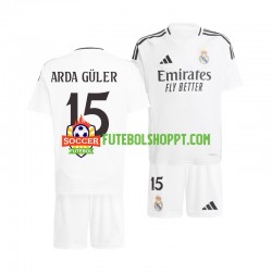 Camisola Júnior Real Madrid Arda Guler 15 Principais Equipamento 2024-2025 Manga Curta