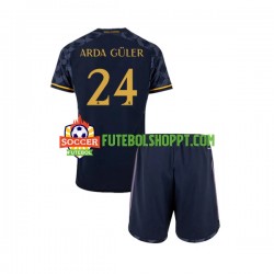 Camisola Júnior Real Madrid Arda Guler 24 Alternativa Equipamento 2023-2024 Manga Curta