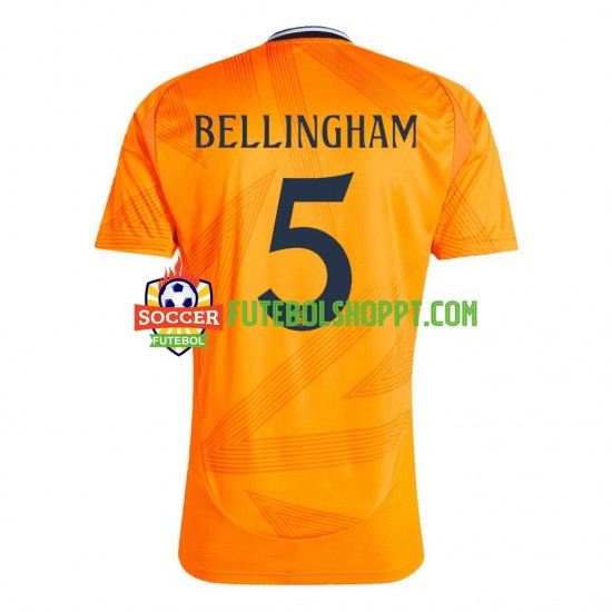 Camisola Homem Real Madrid BELLINGHAM 5 Alternativa Equipamento 2024-2025 Manga Curta