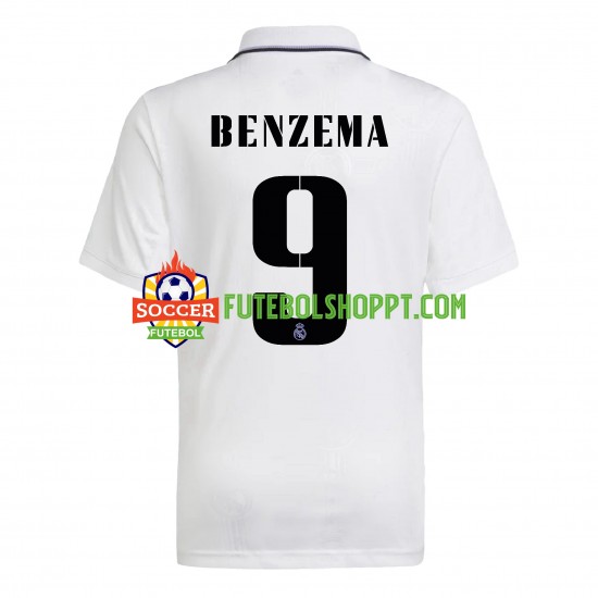 Camisola Homem Real Madrid Benzema 9 Principais Equipamento 2022-2023 Manga Curta