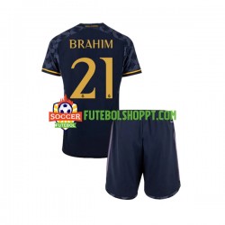 Camisola Júnior Real Madrid Brahim Diaz 21 Alternativa Equipamento 2023-2024 Manga Curta