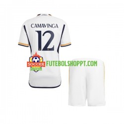Camisola Júnior Real Madrid Camavinga 12 Principais Equipamento 2023-2024 Manga Curta