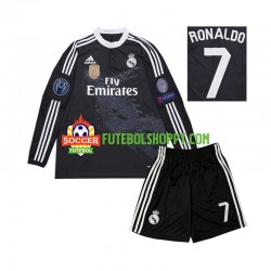 Camisola Júnior Real Madrid Cristiano Ronaldo 7 2014 Retro Terceiro Equipamento Manga Comprida