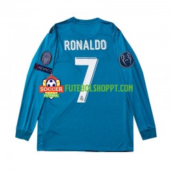 Camisola Homem Real Madrid Cristiano Ronaldo 7 2017 Retro Terceiro Equipamento Manga Comprida