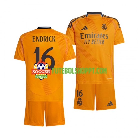 Camisola Júnior Real Madrid ENDRICK 16 Alternativa Equipamento 2024-2025 Manga Curta