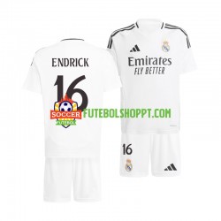 Camisola Júnior Real Madrid ENDRICK 16 Principais Equipamento 2024-2025 Manga Curta