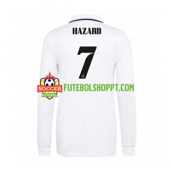 Camisola Homem Real Madrid Eden Hazard 7 Principais Equipamento 2022-2023 Manga Comprida