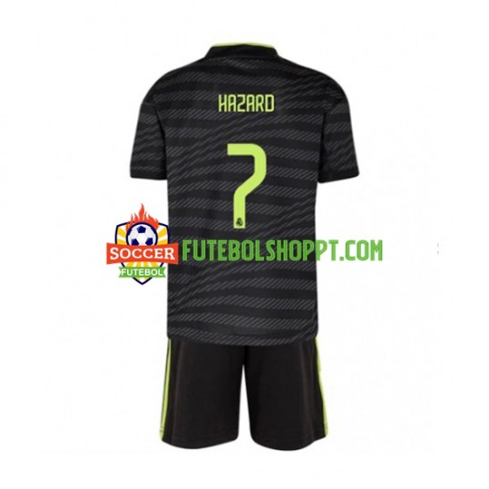 Camisola Júnior Real Madrid Eden Hazard 7 Terceiro Equipamento 2022-2023 Manga Curta