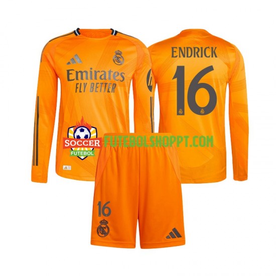 Camisola Júnior Real Madrid Endrick 16 Alternativa Equipamento 2024-2025 Manga Comprida