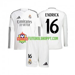 Camisola Júnior Real Madrid Endrick 16 Principais Equipamento 2024-2025 Manga Comprida