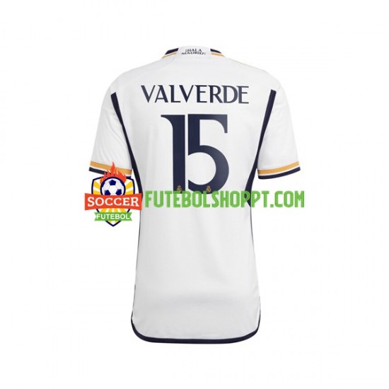Camisola Homem Real Madrid Federico Valverde 15 Principais Equipamento 2023-2024 Manga Curta