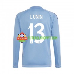 Camisola Homem Real Madrid Andriy Lunin 13 Guarda-redes Principais Equipamento 2024-2025 Manga Comprida