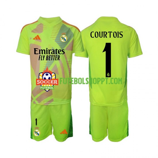Camisola Júnior Real Madrid COURTOIS 1 Guarda-redes Quarto Equipamento 2024-2025 Manga Curta