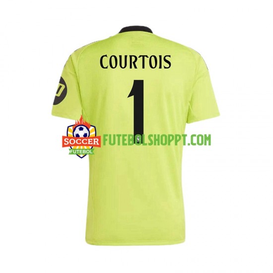 Camisola Homem Real Madrid COURTOIS 1 Guarda-redes Terceiro Equipamento 2024-2025 Manga Curta