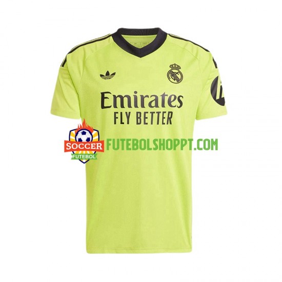 Camisola Homem Real Madrid COURTOIS 1 Guarda-redes Terceiro Equipamento 2024-2025 Manga Curta