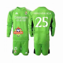 Camisola Júnior Real Madrid Kepa Arrizabalaga 25 Guarda-redes Principais Equipamento 2023-2024 Manga Comprida