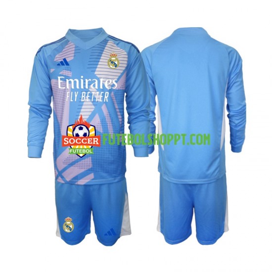 Camisola Júnior Real Madrid Guarda-redes Principais Equipamento 2024-2025 Manga Comprida