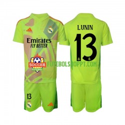 Camisola Júnior Real Madrid Lunin 13 Guarda-redes Quarto Equipamento 2024-2025 Manga Curta