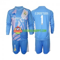 Camisola Júnior Real Madrid Thibaut Courtois 1 Guarda-redes Principais Equipamento 2024-2025 Manga Comprida