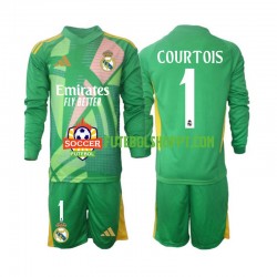 Camisola Júnior Real Madrid Thibaut Courtois 1 Guarda-redes Terceiro Equipamento 2024-2025 Manga Comprida
